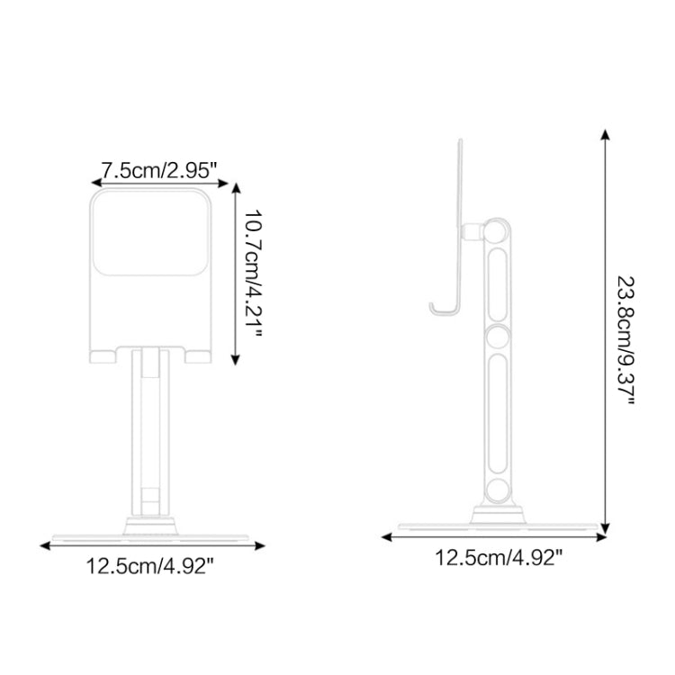 BONERUY L08 Tablet Phone Riser Bracket Foldable Long Arm Pad Mobile Holder Rack - HoMEdemic™ 