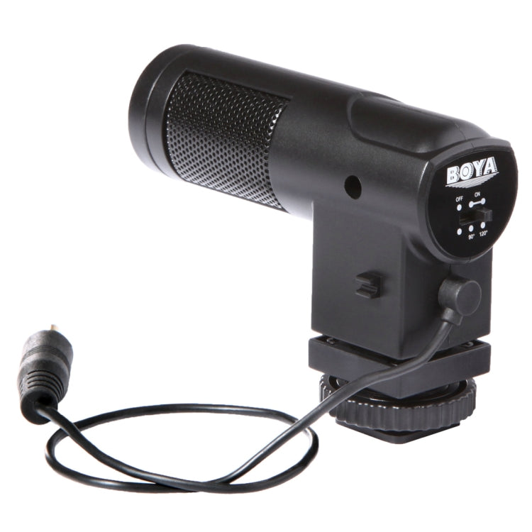 BOYA BY-V01 Stereo X/Y Condenser Microphone with Integrated Shock Mount Cold-shoe Mount & Windshield for Smartphones, DSLR Cameras and Video Cameras, BY-V01 - HoMEdemic™ 