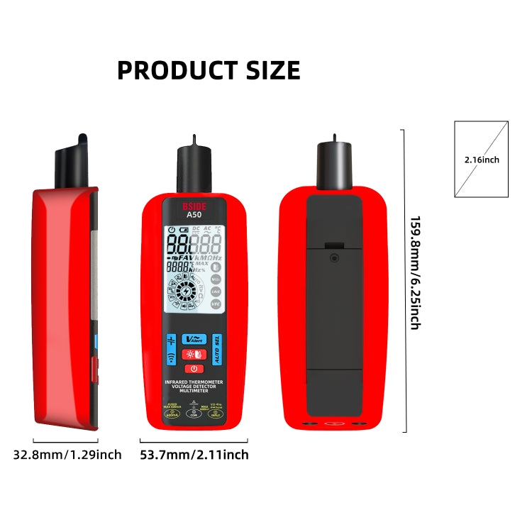 BSIDE A50 Infrared Temperature Test Digital Multimeter - HoMEdemic™ 