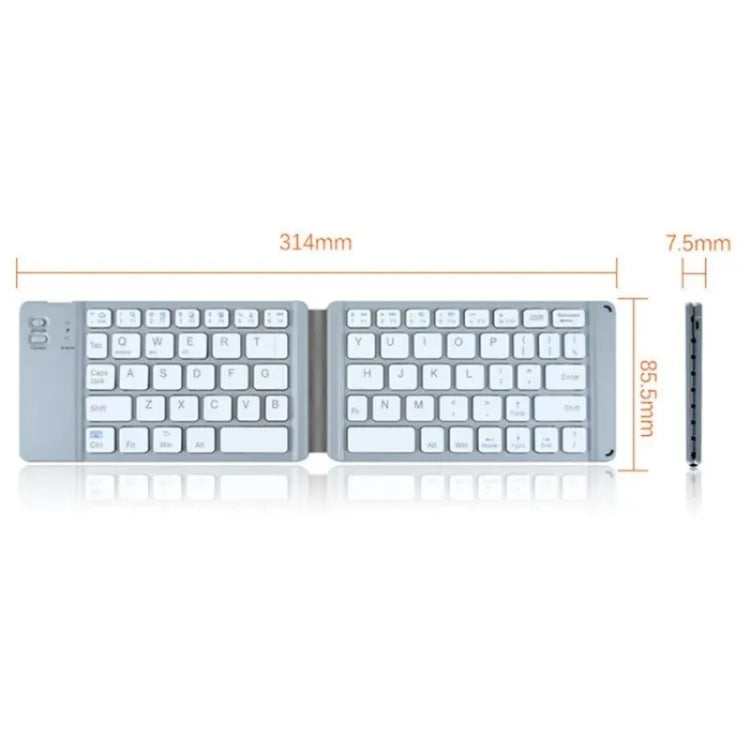 BT18 Bluetooth Keyboard Magnetic Folding Wireless Keyboard For Cell Phones Tablets Computers(Grey) - HoMEdemic™ 