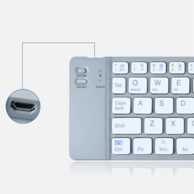 BT18 Bluetooth Keyboard Magnetic Folding Wireless Keyboard For Cell Phones Tablets Computers(Grey) - HoMEdemic™ 