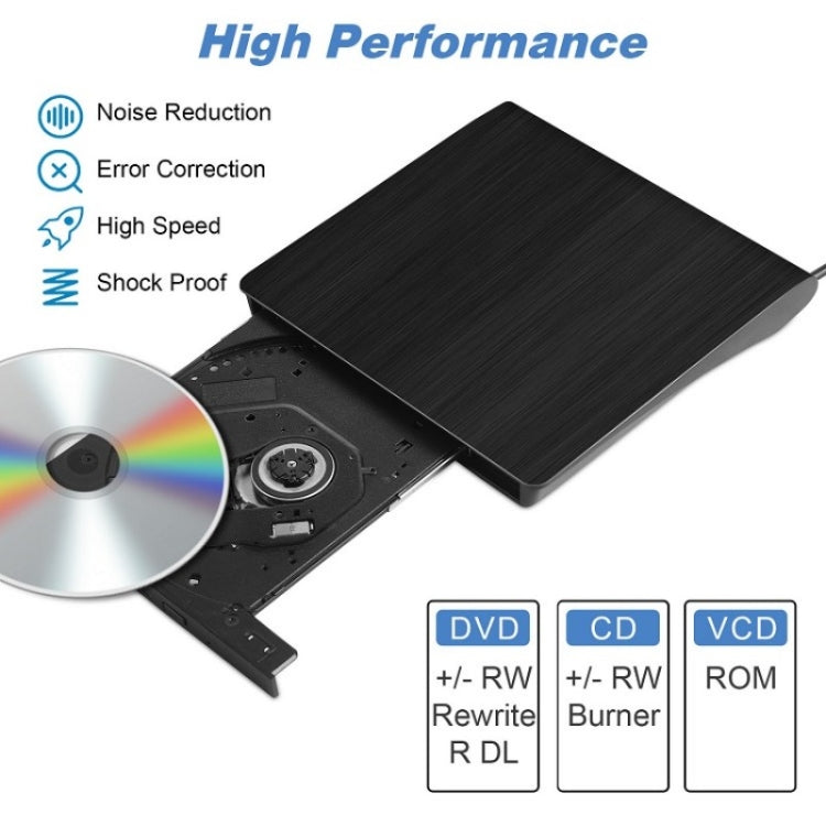 BT638 Notebook Desktop External USB 3.0 Portable CD Player CD-RW Optical Drive Burner - HoMEdemic™ 