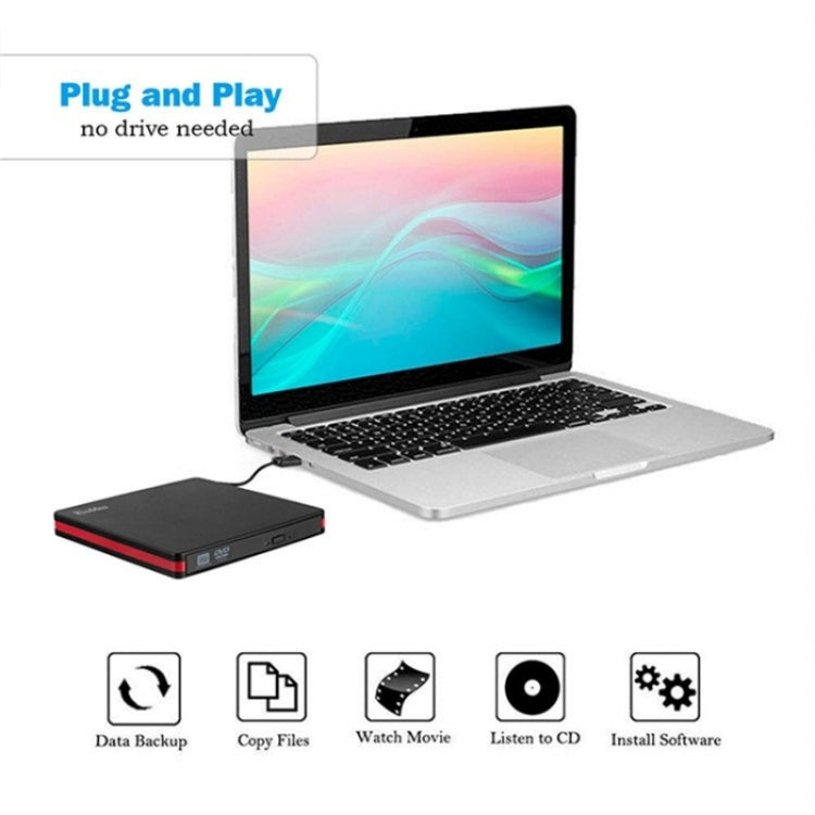 BT669 USB3.0 Laptop CD / DVD Burner Player Optical Drive Case External DVD Drive Enclosure - HoMEdemic™ 