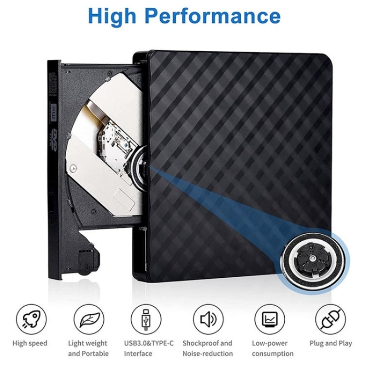 BT699 USB / Type-C External Optical Drive Case Laptop DVD Burner Portable Slim Disc Player - HoMEdemic™ 