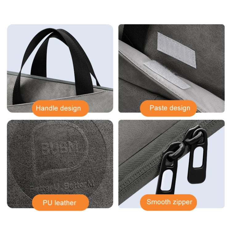 BUBM Portable Computer Bag Notebook Business Travel Bag, Size: 14 inch(Light Gray) - HoMEdemic™ 