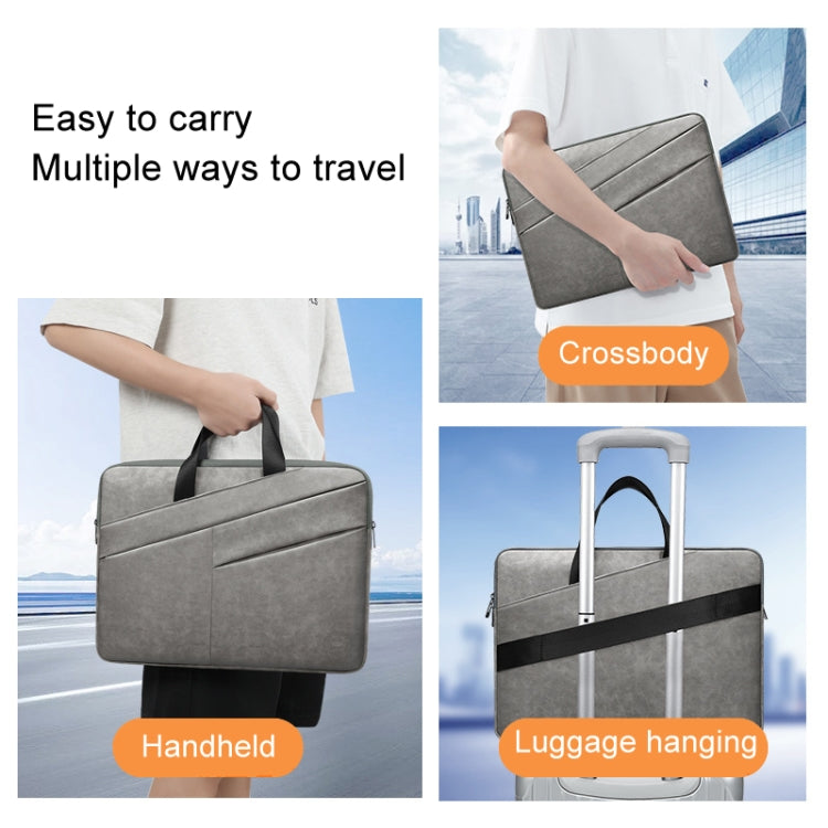 BUBM Portable Computer Bag Notebook Business Travel Bag, Size: 14 inch(Light Gray) - HoMEdemic™ 