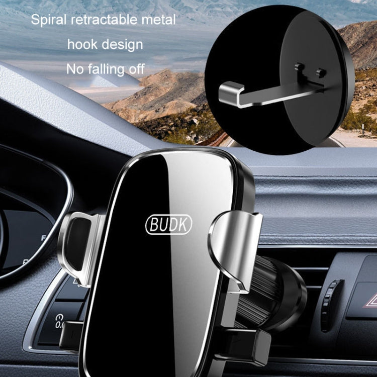 BUDK Anti-shake Car Phone Bracket Car Navigation Air Vent Fixed Gravity Support Stand(Black) - HoMEdemic™ 