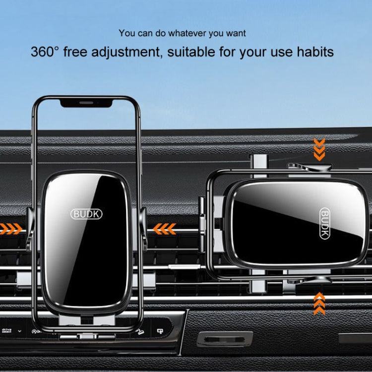 BUDK Anti-shake Car Phone Bracket Car Navigation Air Vent Fixed Gravity Support Stand(Black) - HoMEdemic™ 