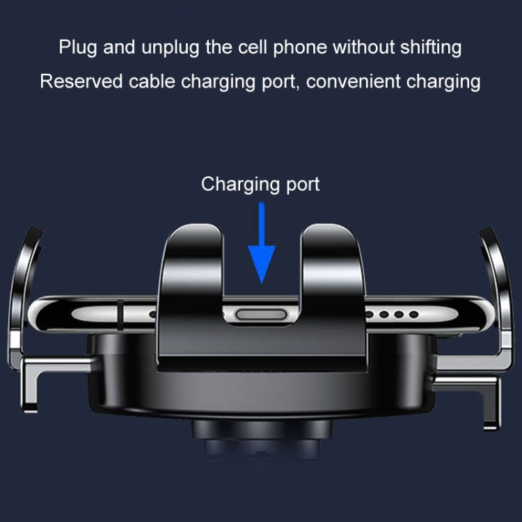 BUDK Anti-shake Car Phone Bracket Car Navigation Air Vent Fixed Gravity Support Stand(Black) - HoMEdemic™ 