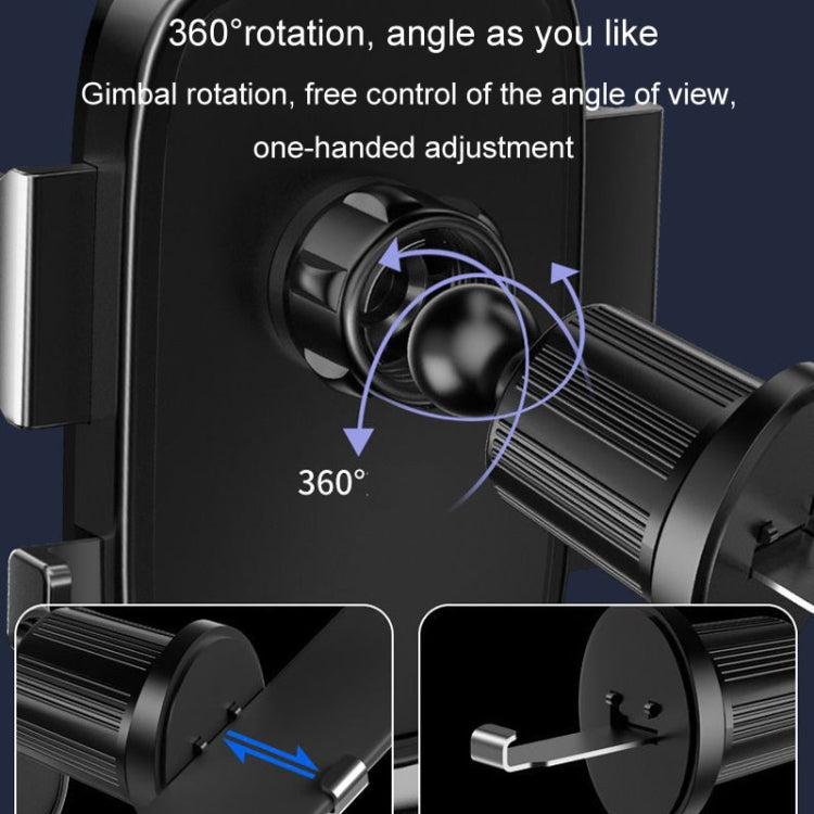 BUDK Anti-shake Car Phone Bracket Car Navigation Air Vent Fixed Gravity Support Stand(Black) - HoMEdemic™ 