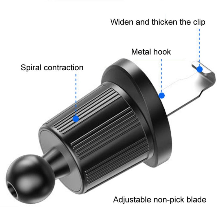 BUDK Anti-shake Car Phone Bracket Car Navigation Air Vent Fixed Gravity Support Stand(Silver) - HoMEdemic™ 