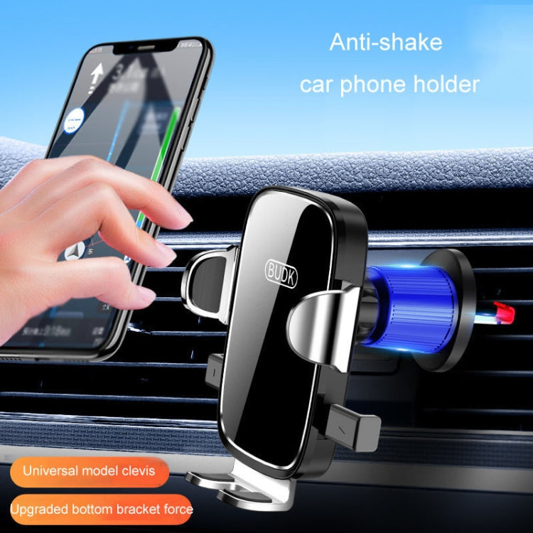 BUDK Anti-shake Car Phone Bracket Car Navigation Air Vent Fixed Gravity Support Stand(Silver) - HoMEdemic™ 