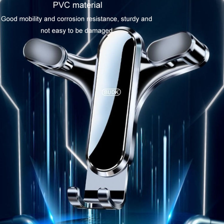 BUDK Triangle Gravity Sensor Car Phone Bracket Car Air Vent Navigation Holder, Model: Bent Suction Cup Base Model - HoMEdemic™ 