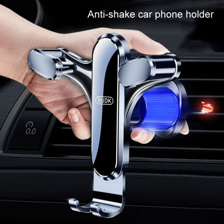 BUDK Triangle Gravity Sensor Car Phone Bracket Car Air Vent Navigation Holder, Model: Bent Suction Cup Base Model - HoMEdemic™ 