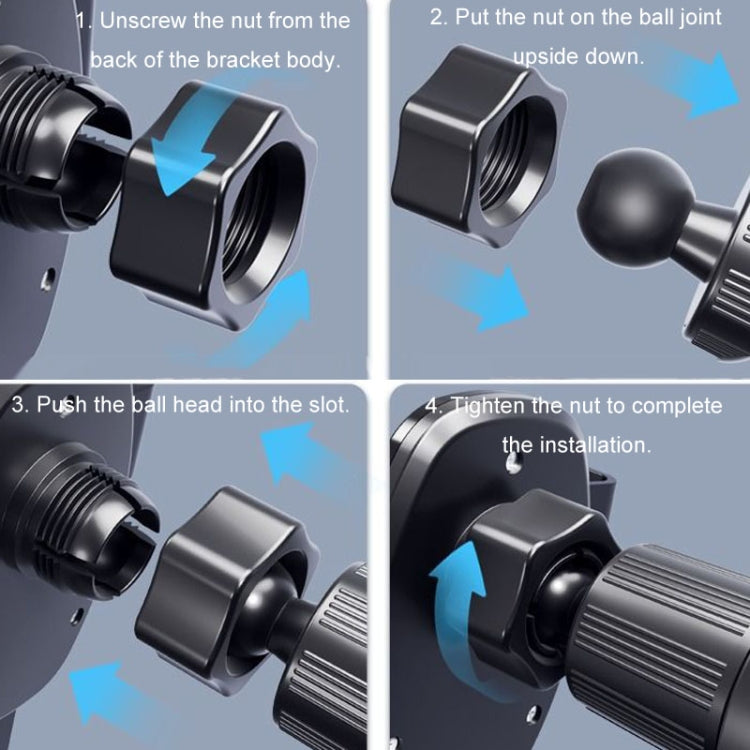 BUDK Triangle Gravity Sensor Car Phone Bracket Car Air Vent Navigation Holder, Model: Bent Suction Cup Base Model - HoMEdemic™ 