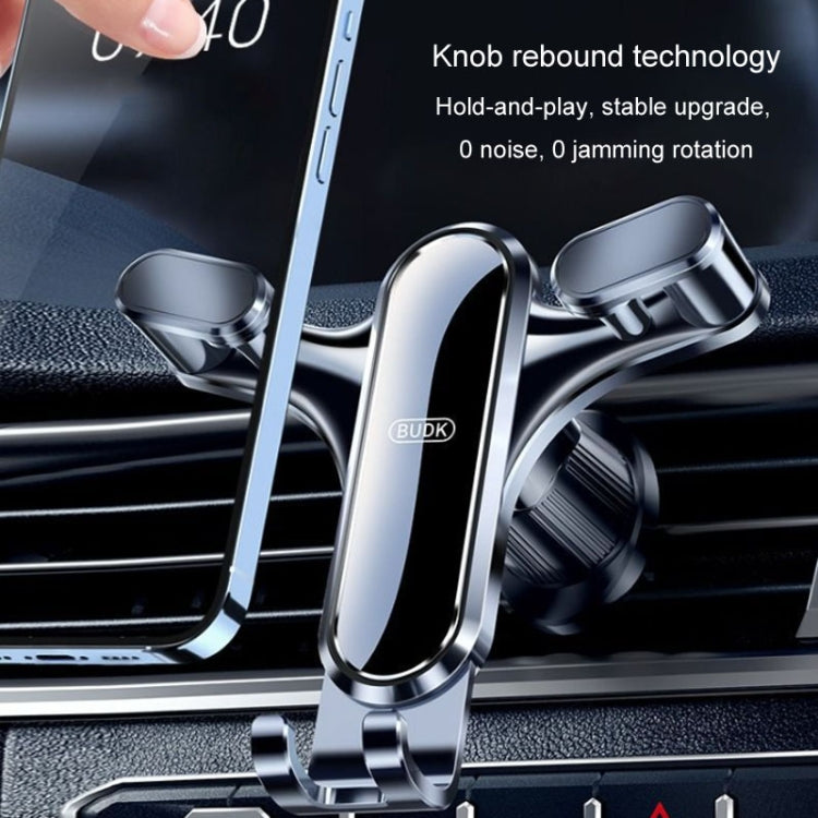 BUDK Triangle Gravity Sensor Car Phone Bracket Car Air Vent Navigation Holder, Model: Hook Model - HoMEdemic™ 