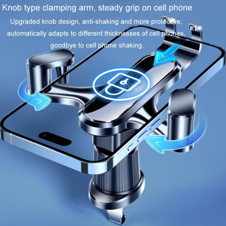 BUDK Triangle Gravity Sensor Car Phone Bracket Car Air Vent Navigation Holder, Model: Suction Cup Base Model - HoMEdemic™ 