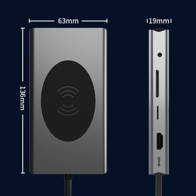 BX13V 13 In 1 Type-C Docking Station Wireless Charging Hub, BX13V - HoMEdemic™ 