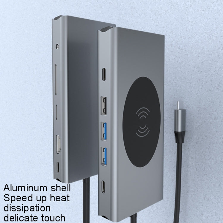 BX13V 13 In 1 Type-C Docking Station Wireless Charging Hub, BX13V - HoMEdemic™ 
