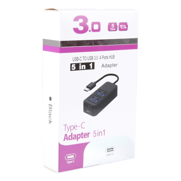 BYL-1901T 5 in 1 USB-C / Type-C to USB3.0x4+USB-C / Type-C HUB Adapter - HoMEdemic™ 