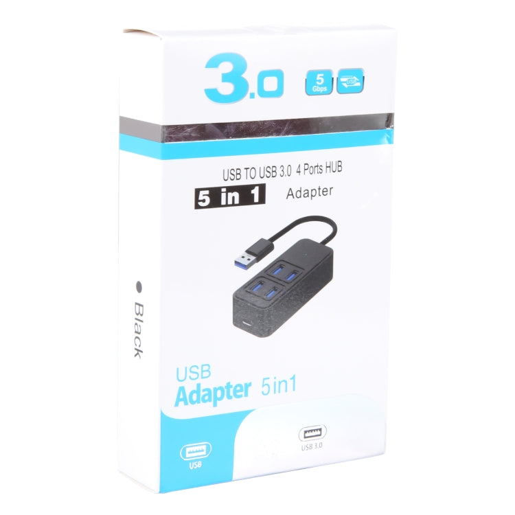 BYL-1901U 5 in 1 USB to USB3.0x4+USB-C / Type-C HUB Adapter - HoMEdemic™ 