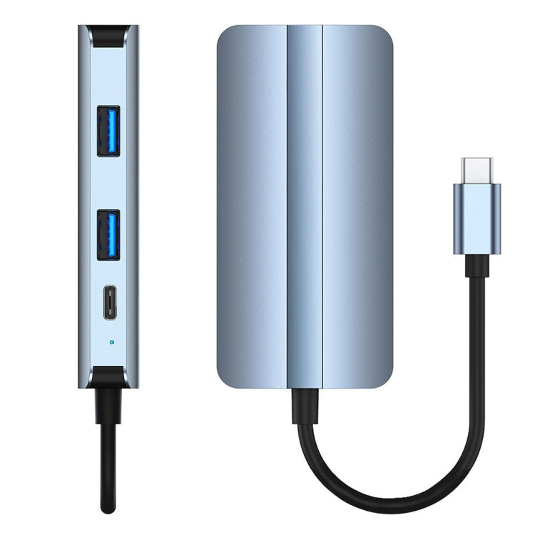 BYL-2106 7 in 1 USB-C / Type-C to USB Docking Station HUB Adapter (Silver) - HoMEdemic™ 