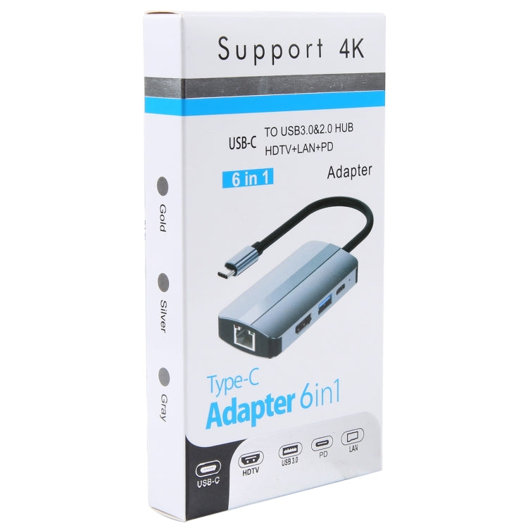 BYL-2203 6 in 1 USB-C / Type-C to USB Multifunctional Docking Station HUB Adapter - HoMEdemic™ 