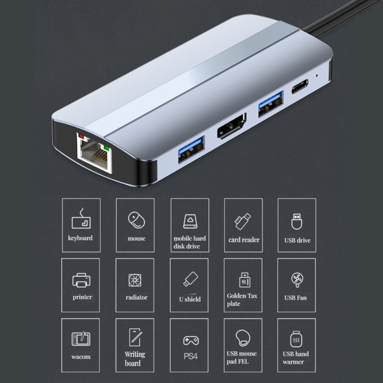 BYL-2206 9 in 1 USB-C / Type-C to USB Multifunctional Docking Station HUB Adapter - HoMEdemic™ 