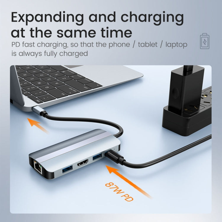 BYL-2206 9 in 1 USB-C / Type-C to USB Multifunctional Docking Station HUB Adapter - HoMEdemic™ 
