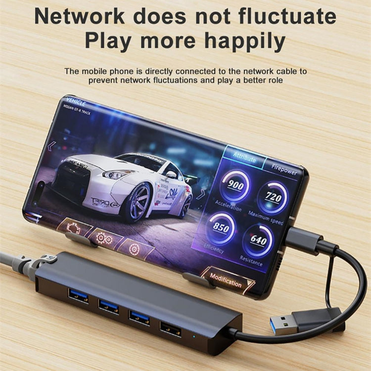 BYL-2208TU 5 in 2 USB + USB-C / Type-C to USB Multifunctional Docking Station HUB Adapter - HoMEdemic™ 