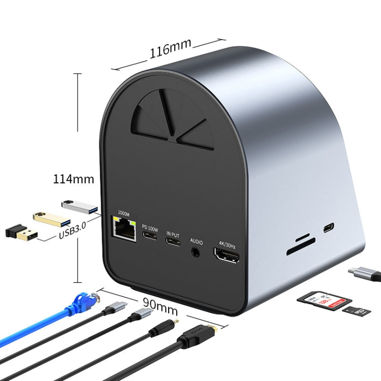BYL-2211 10 in 1 USB-C / Type-C HUB Adapter, Support Phone Charger - HoMEdemic™ 