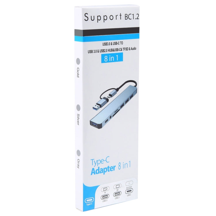 BYL-2218TU 8 in 1 USB + USB-C / Type-C to USB Multifunctional Docking Station HUB Adapter - HoMEdemic™ 