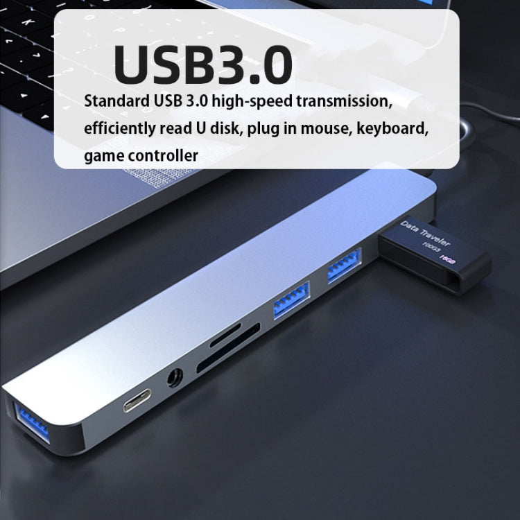 BYL-2218TU 8 in 1 USB + USB-C / Type-C to USB Multifunctional Docking Station HUB Adapter - HoMEdemic™ 