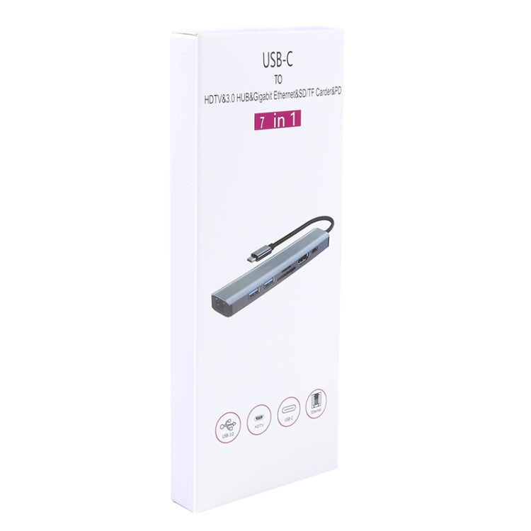 BYL-2303 7 in 1 USB-C / Type-C to USB Multifunctional Docking Station HUB Adapter - HoMEdemic™ 