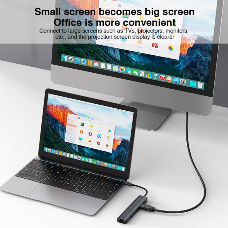 BYL-2303 7 in 1 USB-C / Type-C to USB Multifunctional Docking Station HUB Adapter - HoMEdemic™ 