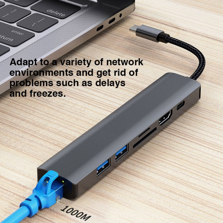 BYL-2303 7 in 1 USB-C / Type-C to USB Multifunctional Docking Station HUB Adapter - HoMEdemic™ 