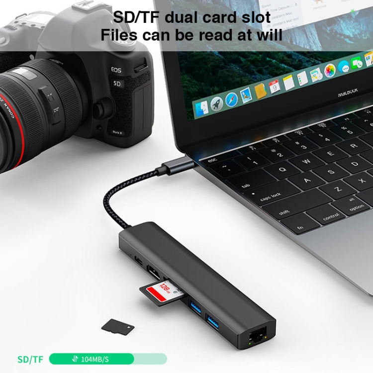 BYL-2303 7 in 1 USB-C / Type-C to USB Multifunctional Docking Station HUB Adapter - HoMEdemic™ 