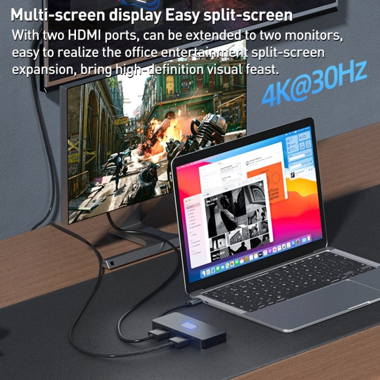 BYL-2312 Type-C to HDMI 4K 30Hz + USB3.0 + PD100W Docking Station HUB - HoMEdemic™ 