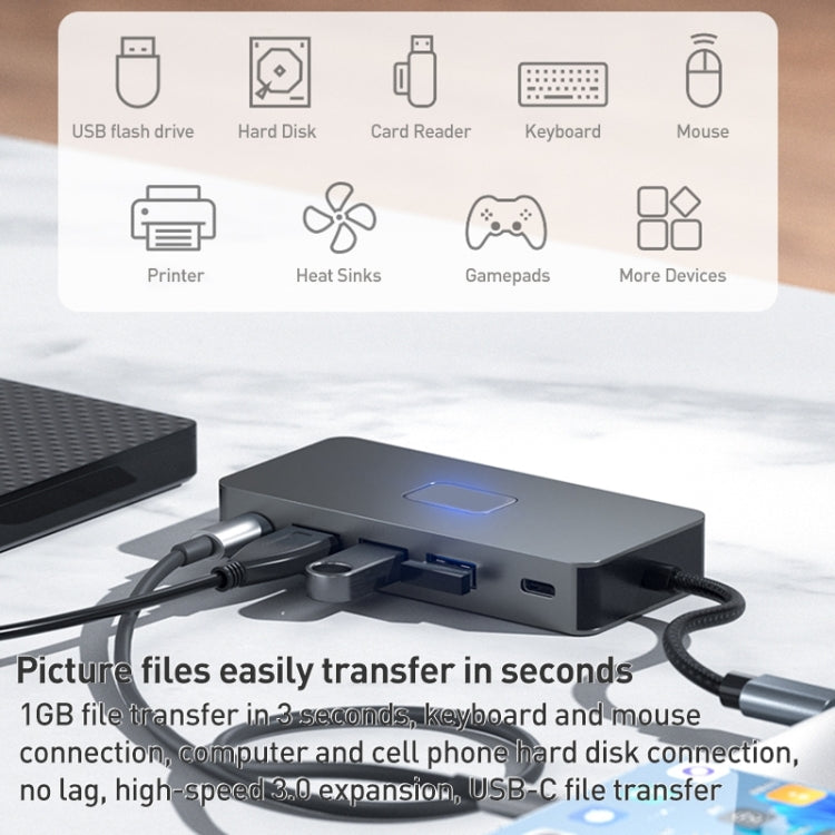 BYL-2312 Type-C to HDMI 4K 30Hz + USB3.0 + PD100W Docking Station HUB - HoMEdemic™ 