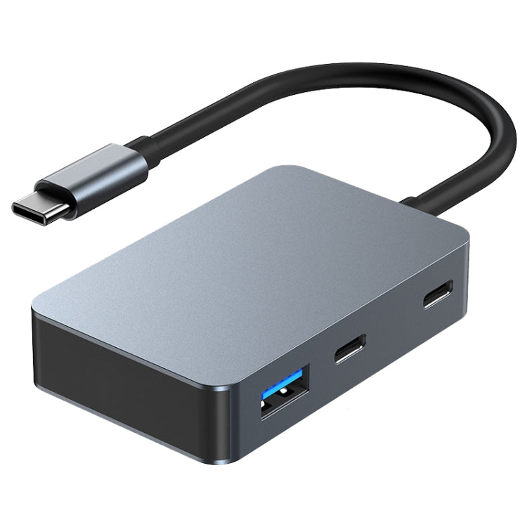 BYL-2316 5 in 1 USB-C / Type-C to USB3.0 & Type-C Multifunctional Docking Station HUB Adapter (Dark Grey) - HoMEdemic™ 