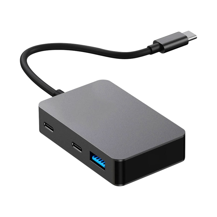 BYL-2316 5 in 1 USB-C / Type-C to USB3.0 & Type-C Multifunctional Docking Station HUB Adapter (Dark Grey) - HoMEdemic™ 