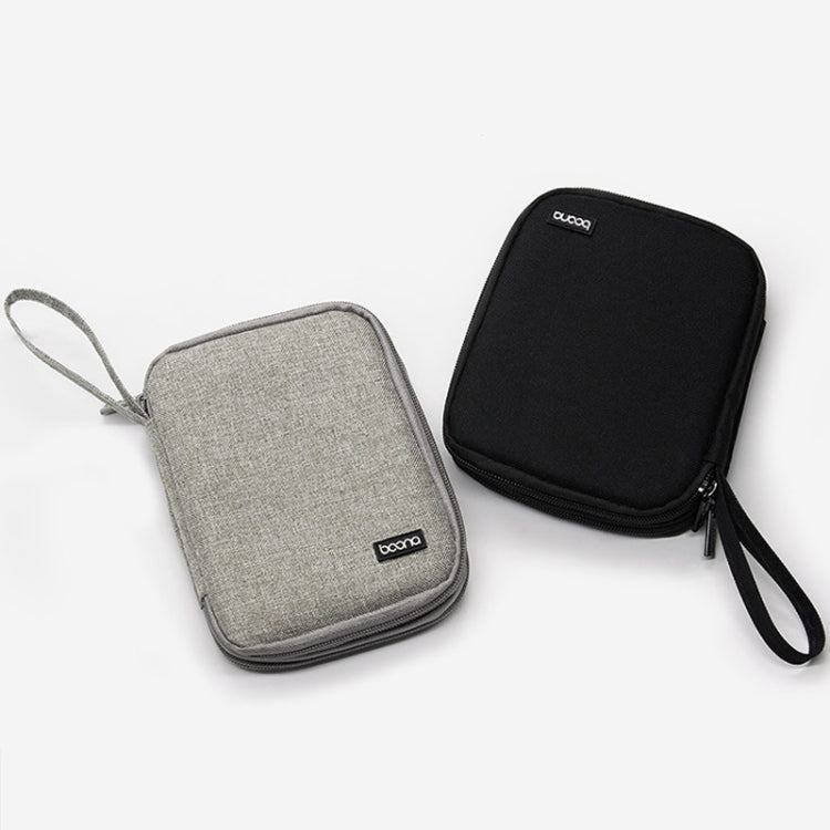 Baona BN-D004 Double-layer Data Cable Storage Bag Digital Accessories Finishing Bag(Grey) - HoMEdemic™ 