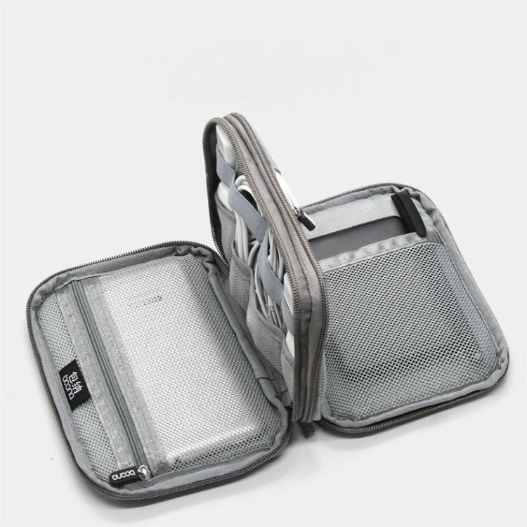 Baona BN-D004 Double-layer Data Cable Storage Bag Digital Accessories Finishing Bag(Grey) - HoMEdemic™ 