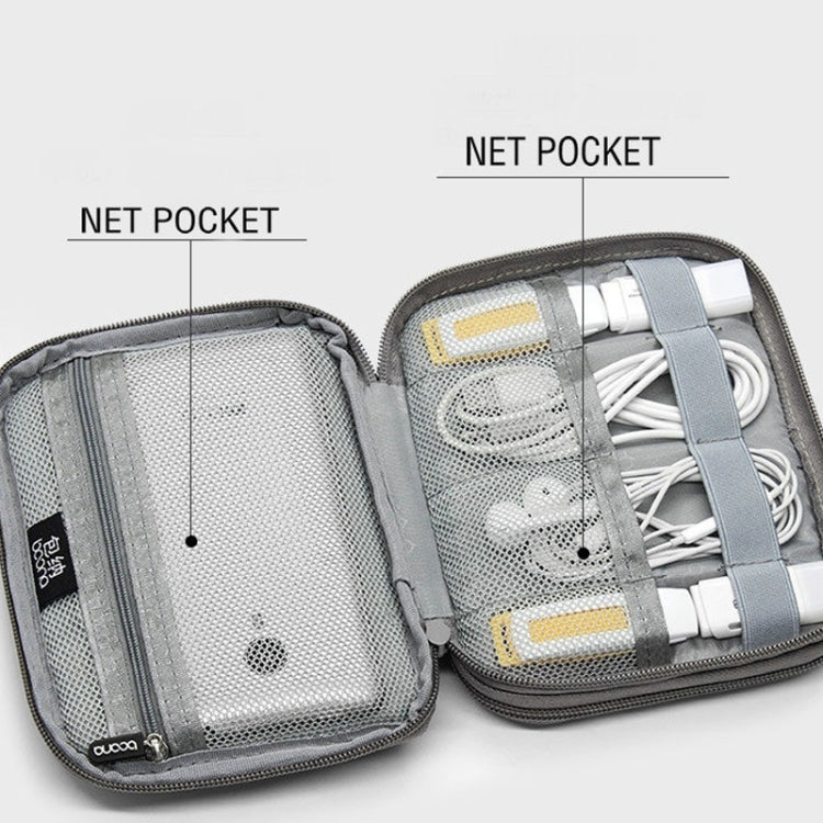 Baona BN-D004 Double-layer Data Cable Storage Bag Digital Accessories Finishing Bag(Grey) - HoMEdemic™ 