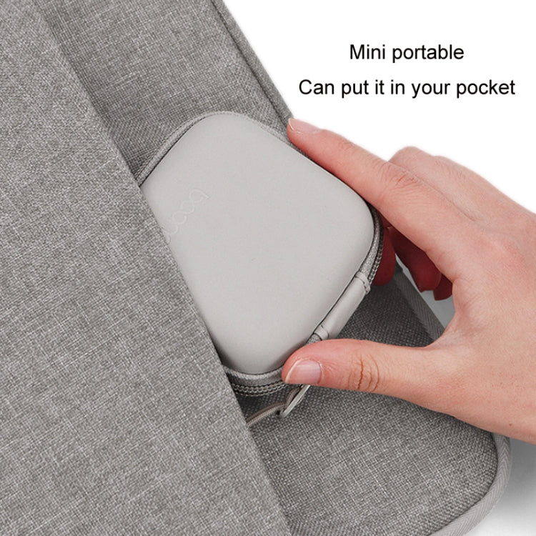 Baona BN-F003 Leather Digital Headphone Cable U Disk Storage Bag, Specification: Rectangular Black - HoMEdemic™ 