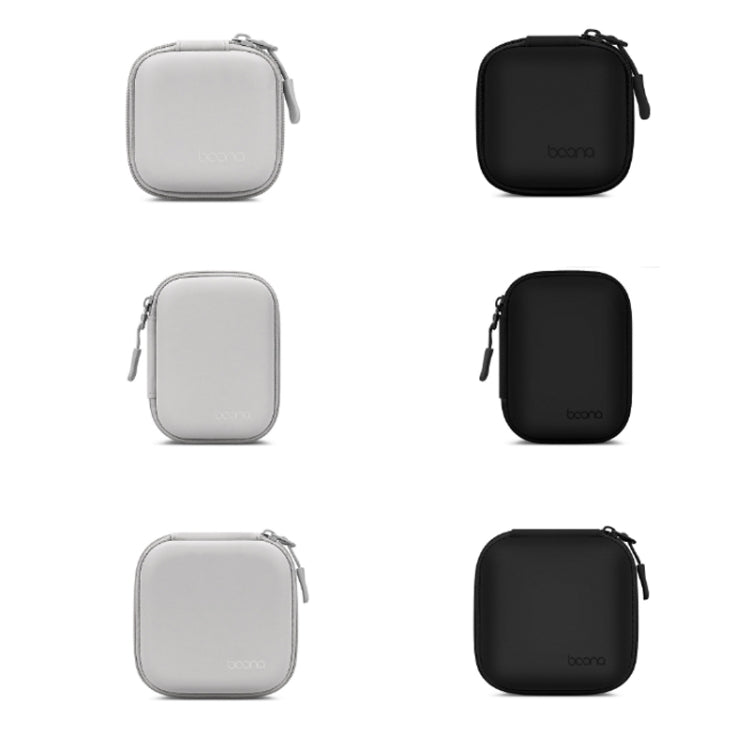 Baona BN-F003 Leather Digital Headphone Cable U Disk Storage Bag, Specification: Rectangular Gray - HoMEdemic™ 