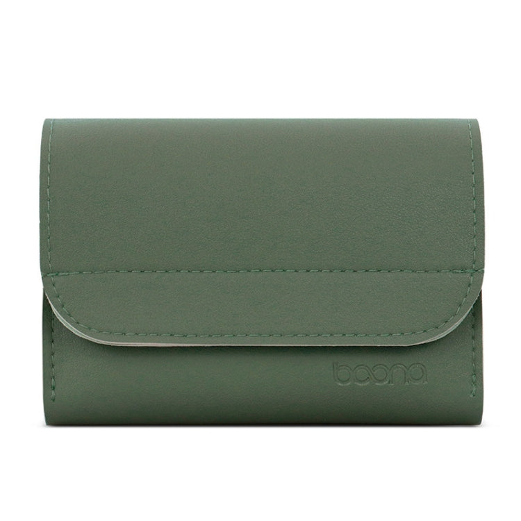 Baona BN-Q009 Small Leather Mouse Charger Storage Bag(Gray Green+Light Green) - HoMEdemic™ 