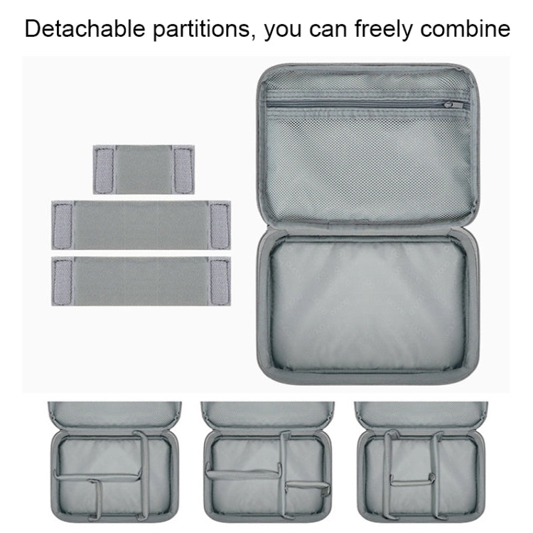 Baona Multifunctional Earphone Data Cable Digital Storage Bag, Spec: 2-layer (Gray) - HoMEdemic™ 