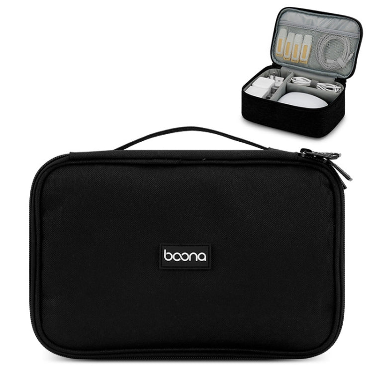 Baona Multifunctional Earphone Data Cable Digital Storage Bag, Spec: Single-layer (Black) - HoMEdemic™ 