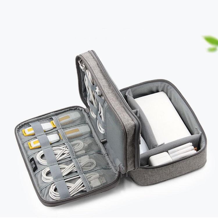 Baona Multifunctional Earphone Data Cable Digital Storage Bag, Spec: Single-layer (Black) - HoMEdemic™ 